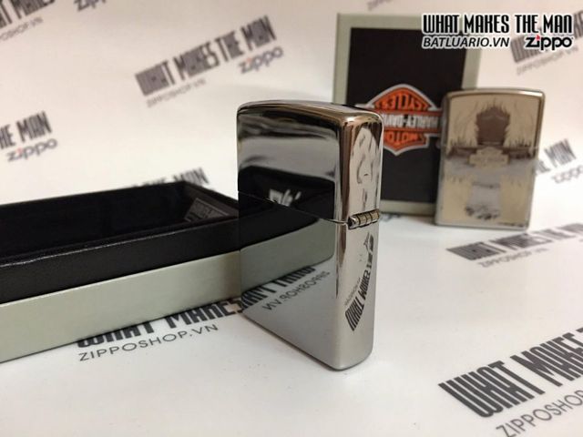 Zippo 28982 - Bật Lửa Polished Chrome Harley Davidson Kiểu Dáng Độc Đáo, Quà Tặng Thích Hợp Cho Người Hâm Mộ Xe Máy