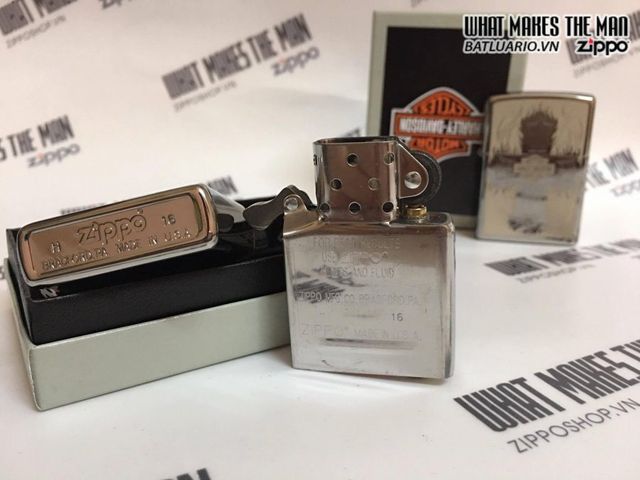 Zippo 28982 - Bật Lửa Polished Chrome Harley Davidson Kiểu Dáng Độc Đáo, Quà Tặng Thích Hợp Cho Người Hâm Mộ Xe Máy
