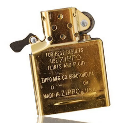 Ruột Zippo Chính Hãng USA - Màu Vàng, Thay Thế Bật Lửa Zippo, Phụ Kiện Chất Lượng Cao, Có Sẵn Đá và Bấc
