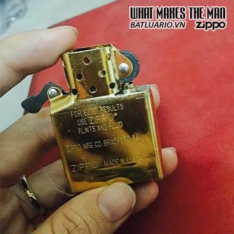 Ruột Zippo Chính Hãng USA - Màu Vàng, Thay Thế Bật Lửa Zippo, Phụ Kiện Chất Lượng Cao, Có Sẵn Đá và Bấc