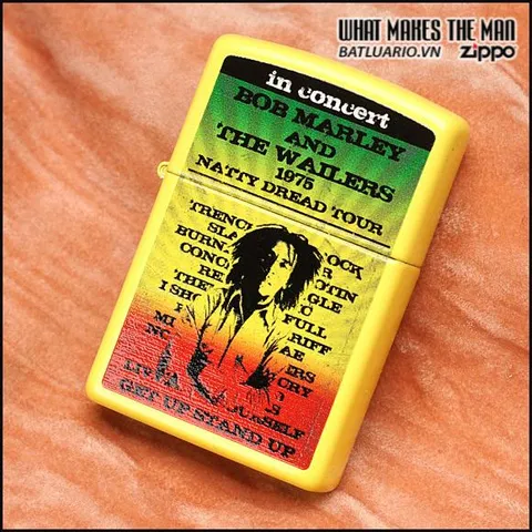 Bật Lửa Zippo Bob Marley Yellow Matte 24993 - Quà Tặng Fan Hâm Mộ Âm Nhạc Nổi Tiếng