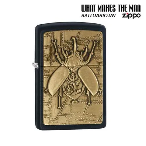 Zippo 29567 - Tiêu Đề Steampunk Biểu Tượng Bọ Cạp Đen Mờ - Quà Tặng Độc Đáo Cho Người Yêu Thích Zippo