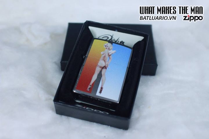 Bật Lửa Zippo 29475 - Thiết Kế Brushed Chrome của Olivia De Berardinis - Quà Tặng Thời Trang Độc Đáo