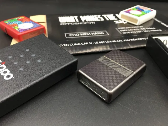 Bật Lửa Zippo James Bond 007 Màu Xám Dusk - Quà Tặng Phong Cách Điện Ảnh Huyền Thoại cho Fan Của Điệp Viên 00