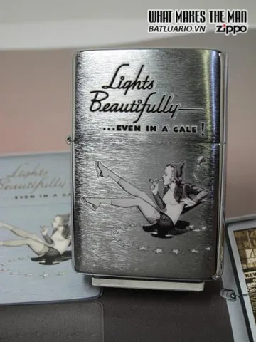Bật Lửa Zippo 28537 - Bật Lửa Brushed Chrome Hình Skater Girl 2 Thiết Kế Độc Đáo, Quà Tặng Tuyệt Vời cho Fan Nghệ Thuật Phố Thị