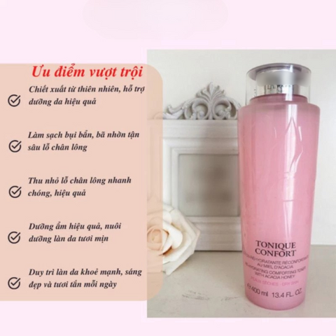 Nước Hoa Hồng Lancôme Tonique Confort 125ml - Toner Dưỡng Ẩm, Làm Dịu Da Nhạy Cảm, Thấm Nhanh, Cấp Nước Hiệu Quả