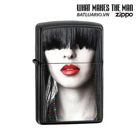 Bật Lửa Zippo Red Lips Ebony - Thiết Kế Sang Trọng và Đẳng Cấp, Quà Tặng Chất Lượng Cho Người Yêu Thích Bật Lửa