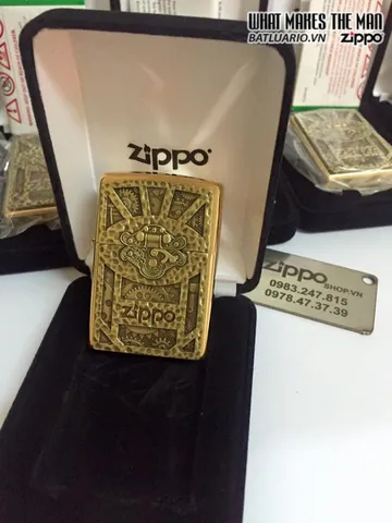 Zippo 29103 - Hộp Biểu Tượng Steampunk Bằng Đồng Chải, Quà Tặng Yêu Thích Cho Người Sưu Tầm Zippo