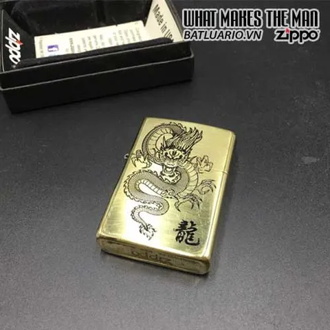 Zippo Khắc Rồng 49 - Zippo 254B.R49 Sang Trọng, Quà Tặng Độc Đáo Cho Người Yêu Thích Hút Thuốc