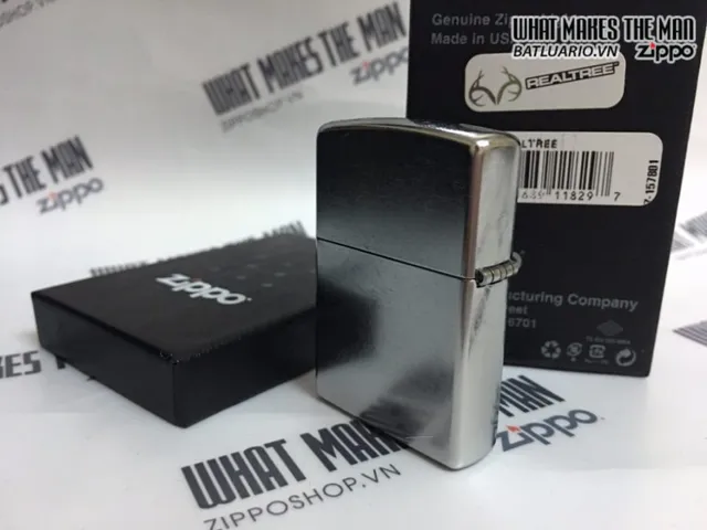 Zippo 29310 - Zippo Bật Lửa Street Chrome Real Tree APG - Quà Tặng Thú Vị Cho Người Yêu Thiên Nhiên