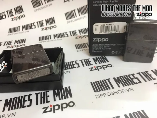 Zippo 29431 - Bật Lửa Zippo Paisley Xám Nhạt, Phong Cách Thời Trang, Quà Tặng Độc Đáo Cho Người Yêu Thích Hàng Hiệu