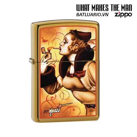 Bật Lửa Zippo 24745 - Mazzi Windy Girl Harvest Bronze, Bật Lửa Chống Gió, Quà Tặng Thú Vị Cho Người Yêu Thích Zippo
