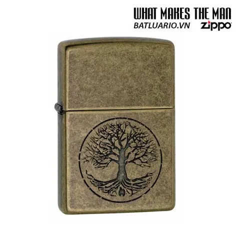 Zippo 29149 - Zippo Cây Sự Sống Bằng Đồng Antique - Quà Tặng Thú Vị Cho Người Yêu Thích Hàng Độc đáo