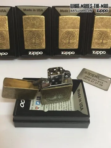 Zippo 29149 - Zippo Cây Sự Sống Bằng Đồng Antique - Quà Tặng Thú Vị Cho Người Yêu Thích Hàng Độc đáo