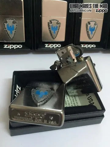 Zippo 29101 - Zippo Arrowhead Emblem Bạc Nhám - Quà Tặng Độc Đáo cho Người Yêu Thích Zippo