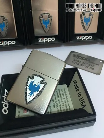 Zippo 29101 - Zippo Arrowhead Emblem Bạc Nhám - Quà Tặng Độc Đáo cho Người Yêu Thích Zippo