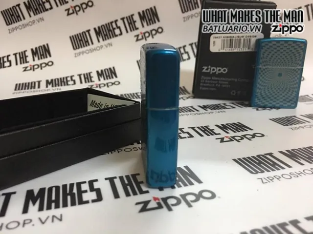 Zippo 29427 - Bật Lửa Thiết Kế Tối Giản Màu Xanh Cerulean - Phụ Kiện Nhà Cửa Sang Trọng