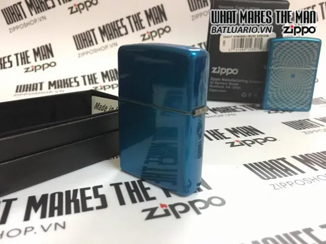 Zippo 29427 - Bật Lửa Thiết Kế Tối Giản Màu Xanh Cerulean - Phụ Kiện Nhà Cửa Sang Trọng