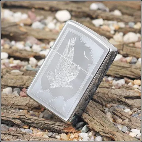 Bật Lửa Zippo 21069 - Birds of Prey High Polish Chrome Chất Lượng Cao - Quà Tặng Từ Chú Chim Săn Mồi Nổi Tiếng