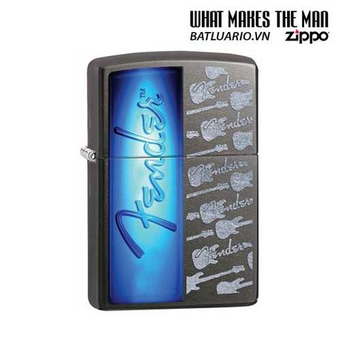 Bật Lửa Zippo 28959 - Hình Ảnh Guitar Fender Màu Xám Huyền Bí - Quà Tặng Độc Đáo Cho Người Yêu Âm Nhạc