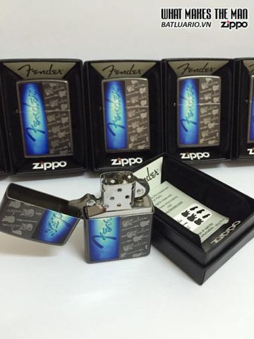 Bật Lửa Zippo 28959 - Hình Ảnh Guitar Fender Màu Xám Huyền Bí - Quà Tặng Độc Đáo Cho Người Yêu Âm Nhạc