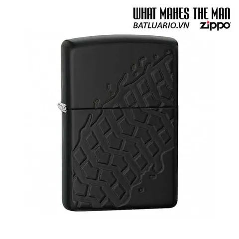 Zippo 28966 – Bật Lửa Chống Gió Đen Mờ Họa Tiết Lốp - Quà Tặng Thú Vị Cho Người Yêu Thích Xe Hơi