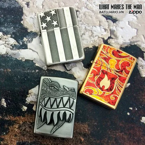 Zippo 28975 - Bật Lửa Đồng Bóng Đẹp Fusion Shield Chính Hãng - Quà Tặng Sang Trọng Cho Người Sưu Tập