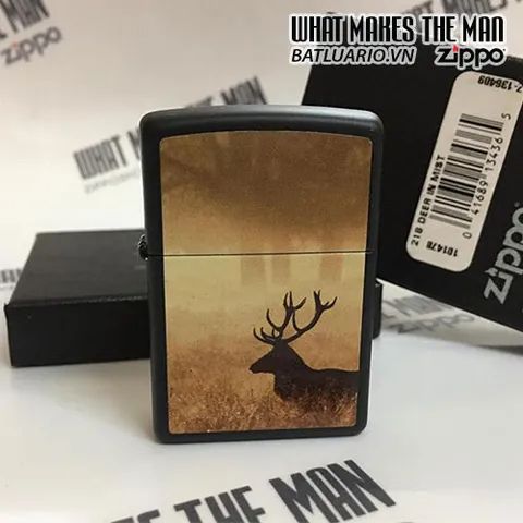 Zippo 218 - Bật Lửa Hình Hươu Trong Sương - Quà Tặng Độc Đáo Cho Người Yêu Thiên Nhiên