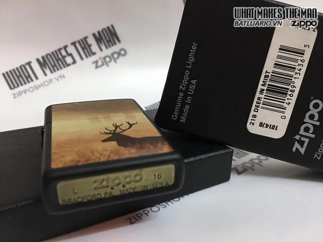 Zippo 218 - Bật Lửa Hình Hươu Trong Sương - Quà Tặng Độc Đáo Cho Người Yêu Thiên Nhiên