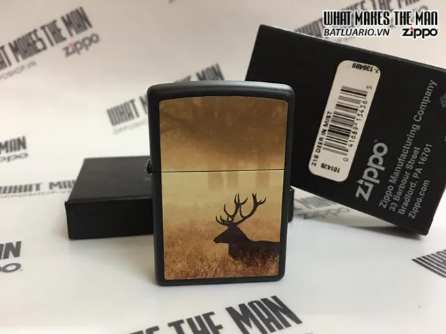 Zippo 218 - Bật Lửa Hình Hươu Trong Sương - Quà Tặng Độc Đáo Cho Người Yêu Thiên Nhiên