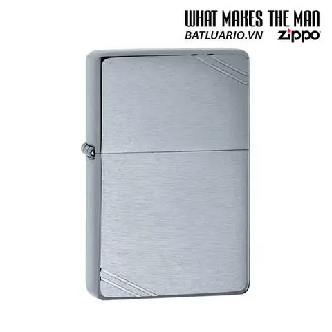 Bật Lửa Zippo 230 Vintage Crom Xước - Bật Lửa Chính Hãng Phong Cách Cổ Điển Cho Người Sưu Tầm