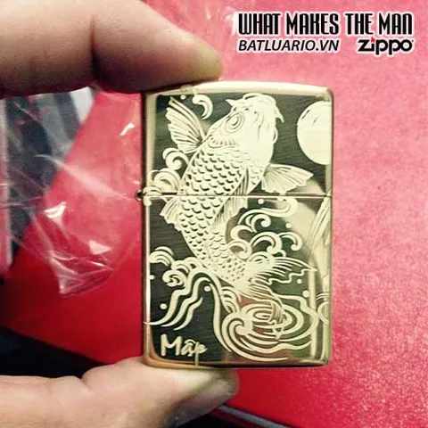 ZIPPO Khắc Cá Chép 05 - Zippo 254B.CACHEP05 - Bật Lửa Không Thể Thiếu Cho Người Yêu Thích Văn Hóa Việt Nam