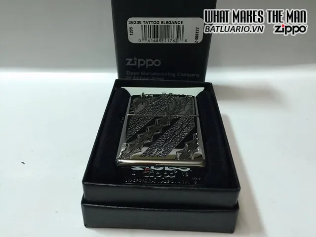Zippo Armor 29235 - Bật Lửa Khắc Sâu Họa Tiết Hải Sò Độc Đáo - Quà Tặng Cho Người Yêu Thích Zippo
