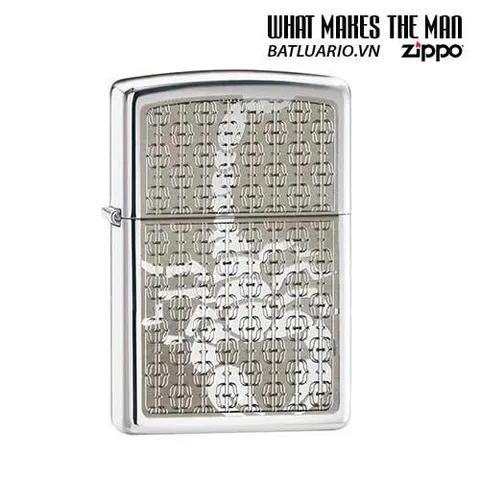 Bật Lửa Zippo 28053 - Bật Lửa Chrome Đánh Bạc Hình Bọ Cạp Ẩn Sáng Bóng, Quà Tặng Độc Đáo cho Fan Zippo