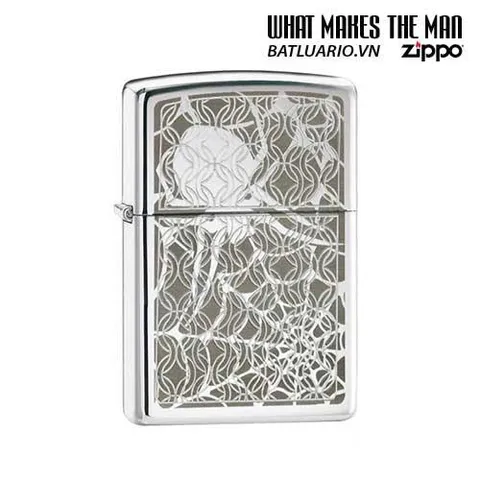 Bật Lửa Zippo 28052 - Thiết Kế Nhện Ẩn Thích Hợp Với Chrome Cao Cấp - Quà Tặng Độc Đáo Cho Fan Zippo