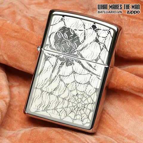 Bật Lửa Zippo 28052 - Thiết Kế Nhện Ẩn Thích Hợp Với Chrome Cao Cấp - Quà Tặng Độc Đáo Cho Fan Zippo