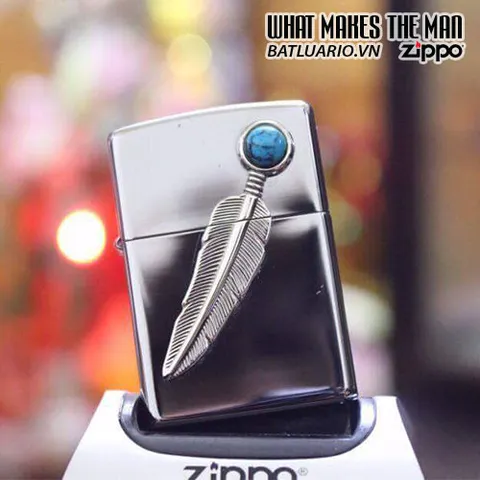 Zippo Bật Lửa Họa Tiết Lông Ấn Độ - Quà Tặng Phong Cách Thổ Dân, Sưu Tầm Thú Vị cho Người Yêu Thích Văn Hóa