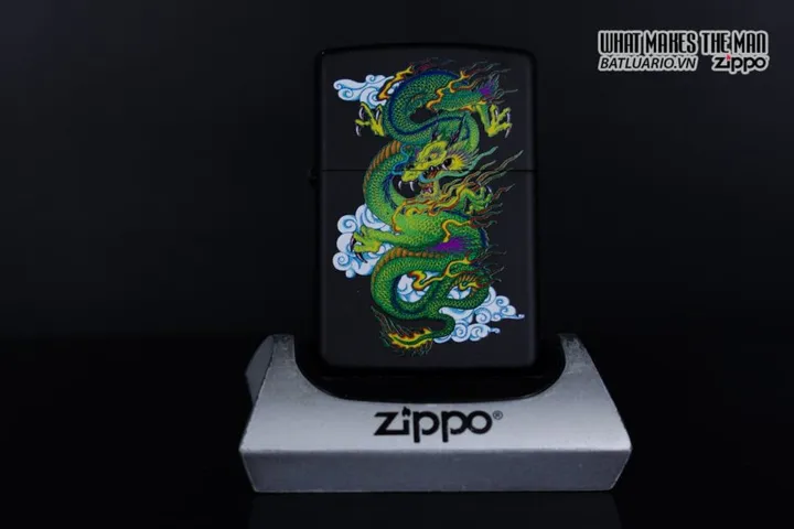 Zippo 29839 - Bật Lửa Zippo Họa Tiết Rồng Đen Matte - Quà Tặng Thú Vị Cho Người Yêu Thích Sưu Tập Bật Lửa