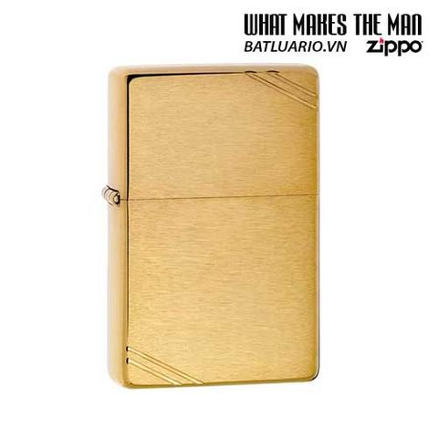Bật Lửa Zippo 240 Vintage Đồng Vàng Xước - Chặt Góc 1937, Thiết Kế Cổ Điển, Bảo Hành Trọn Đời, Quà Tặng Độc Đáo