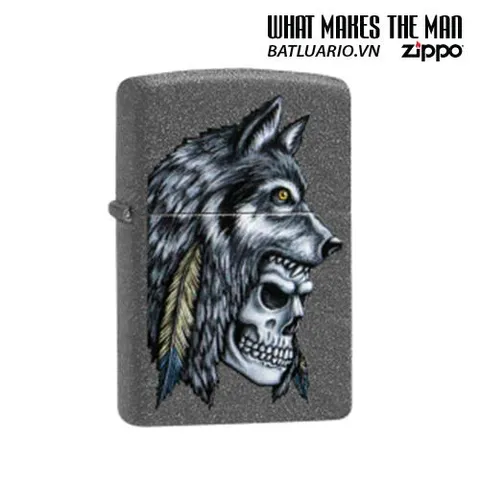 Zippo 29863 – Bộ Khui Rượu Hình Đầu Bò Sói & Lông Thiên Nga - Quà Tặng Độc Đáo Cho Người Sưu Tập