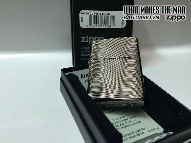 Zippo Armor Bật Lửa 29234 - Họa Tiết Sóng Sâu Khắc, Quà Tặng Sang Trọng Cho Người Yêu Thích Sưu Tập