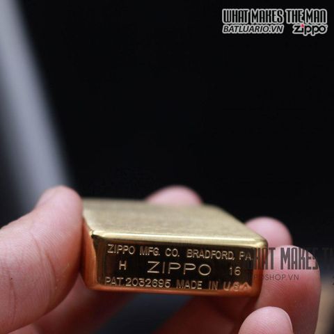 Bật lửa Zippo 1941B Brushed Brass - Tái bản cổ điển, quà tặng hoàn hảo cho tín đồ Zippo và sưu tầm.