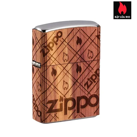 Bật Lửa Zippo WOODCHUCK USA Cedar Wrap - Hỗ Trợ 