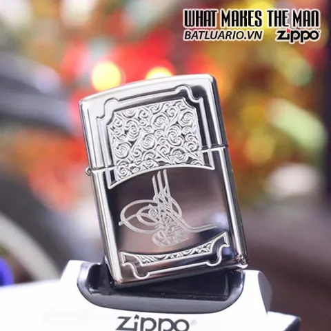 ZIPPO 167 Tugra Armor Bật Lửa Cao Cấp Đánh Bóng Chrome - Quà Tặng Chất Lượng Cho Người Yêu Thích Cháy Lửa