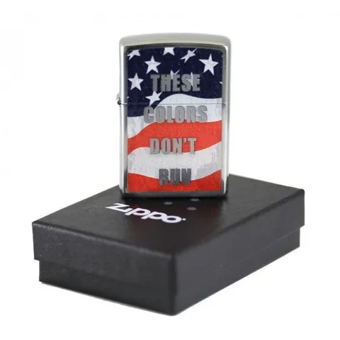 Bật Lửa Zippo These Colours Don't Run - Bạc Polished Chrome Chính Hãng USA - Chống Gió, An Toàn, Hộp Quà Tặng