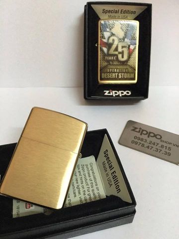 Zippo 29177 - Bật Lửa Kỷ Niệm 25 Năm Chiến Dịch Bão Sa Mạc - Quà Tặng Dành Cho Fan Thích Hải Quân