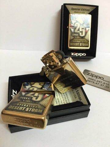 Zippo 29177 - Bật Lửa Kỷ Niệm 25 Năm Chiến Dịch Bão Sa Mạc - Quà Tặng Dành Cho Fan Thích Hải Quân