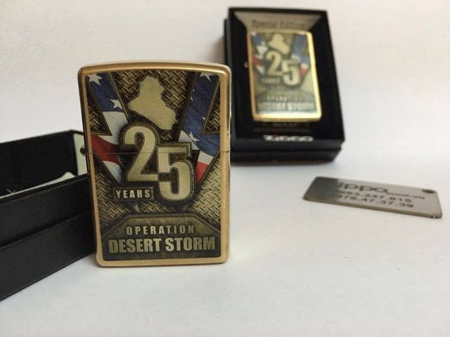 Zippo 29177 - Bật Lửa Kỷ Niệm 25 Năm Chiến Dịch Bão Sa Mạc - Quà Tặng Dành Cho Fan Thích Hải Quân