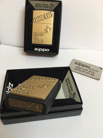 Zippo 28368 - Bật Lửa Đen Rạn 'First to Fight' Thế Giới Quân Đội - Quà Tặng Chất Lượng Cao cho Fan Hâm Mộ