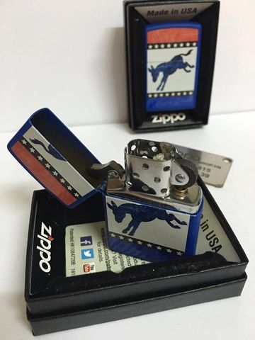Zippo 29166 - Bật Lửa Zippo Màu Xanh Hoàng Gia Matte Hình Chữ V 